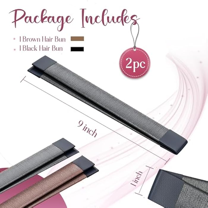 Andlane Women's Hair Bun Maker French Twist Hair Fold Wrap Snap by Andlane (1 Black, 1 Brown) - Image 5